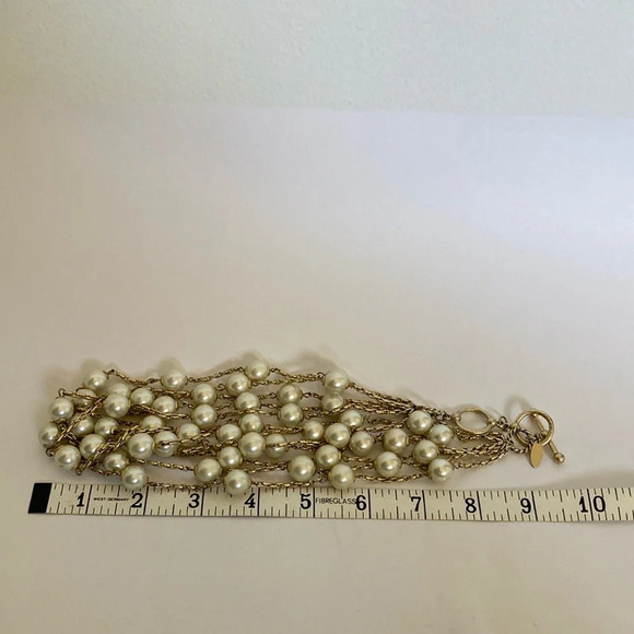Vintage  St Thomas Multi Strand Faux Pearl Necklace - Picture 5 of 8